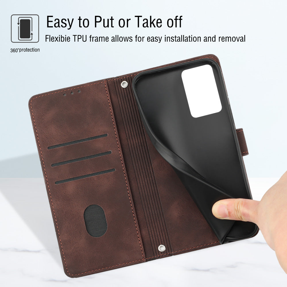 PT005 YB Imprinting Series-6 Leather Phone Case for Realme GT Neo 3 5G Flip Stand Wallet Cover Phone Holder PT005 YB Imprinting Series-6 Leather Phone Case for Realme GT Neo 3 5G Flip Stand Wallet Cover Phone Holder